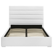 Pemberly Row 53-inch Faux Leather Upholstered California King Bed in White