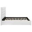 Pemberly Row 53-inch Faux Leather Upholstered California King Bed in White