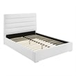 Pemberly Row 53-inch Faux Leather Upholstered California King Bed in White