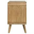 Pemberly Row Mid-Century Wood 2-Drawer Nightstand in Light Ash