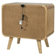 Pemberly Row Mid-Century Wood 2-Drawer Nightstand in Light Ash