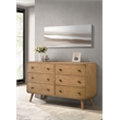 Pemberly Row 6-Drawer Mid-Century Wood Bedroom Dresser in Light Ash