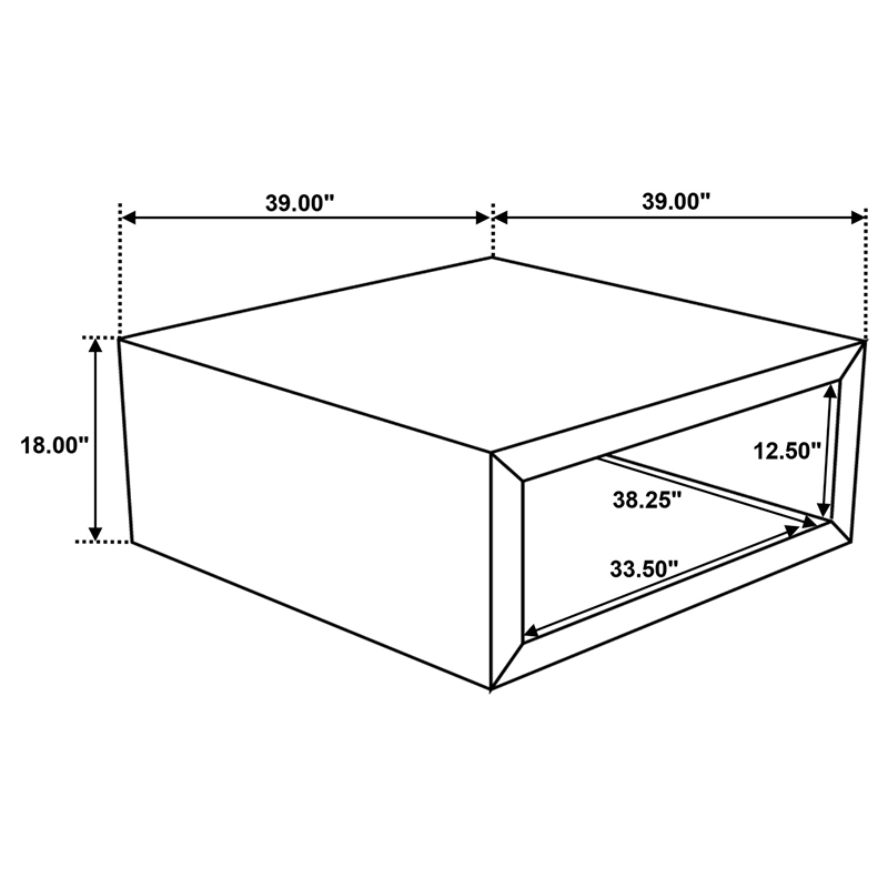 Pemberly Row Square Farmhouse Solid Wood Coffee Table in Natural