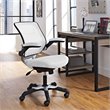 Pemberly Row Modern Mesh Fabric Office Chair in White Finish