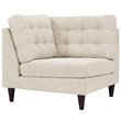 Pemberly Row Upholstered Polyester Fabric Sofa Corner Chair in Beige