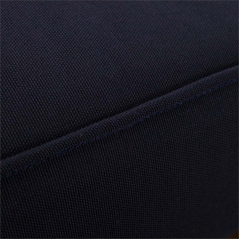 Pemberly Row Contemporary Patio Chaise Lounge in Natural and Navy