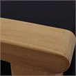 Pemberly Row Contemporary Outdoor Patio Teak Ottoman in Natural Navy