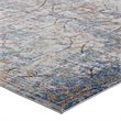 Pemberly Row 4' x 6' Floral Lattice Area Rug in Light Blue and Yellow