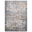 Pemberly Row 4' x 6' Floral Lattice Area Rug in Light Blue and Yellow