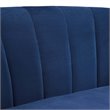 Pemberly Row Channel Tufted Performance Velvet Armchair in Navy