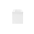 Pemberly Row Modern Wood/Ceramic Double Sink Bathroom Vanity in White