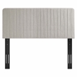 Pemberly Row Channel Tufted Fabric King/California King Headboard in Oatmeal