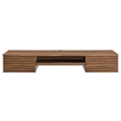 Pemberly Row Wall Mount Particleboard and Wood Office Desk in Walnut