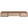 Pemberly Row Wall Mount Particleboard and Wood Office Desk in Walnut