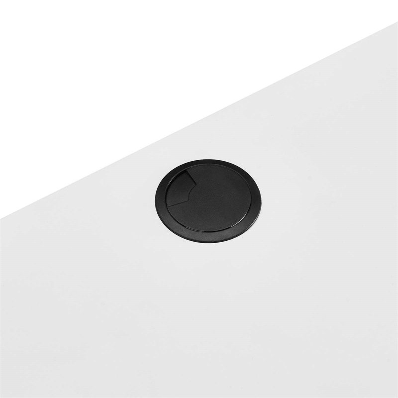 Pemberly Row Wall Mount Particleboard and Wood Office Desk in White