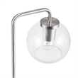 Pemberly Row 1-Light Modern Glass/Metal Table Lamp in Satin Nickel
