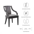 Pemberly Row Performance Velvet Dining Chairs in Gray (Set of 2)