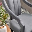 Pemberly Row Performance Velvet Dining Chairs in Gray (Set of 2)