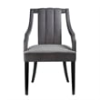 Pemberly Row Performance Velvet Dining Chairs in Gray (Set of 2)