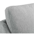 Pemberly Row Upholstered Fabric and Metal Armchair in Light Gray