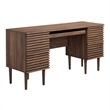 Pemberly Row Particleboard and Laminate Office Desk in Walnut