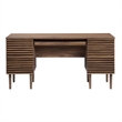 Pemberly Row Particleboard and Laminate Office Desk in Walnut