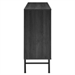 Pemberly Row Chevron Wood Sideboard with Adjustable Shelves in Black