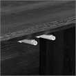Pemberly Row Chevron Wood Sideboard with Adjustable Shelves in Black
