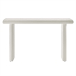 Pemberly Row Modern Wood & Cement Concrete Console Table in White