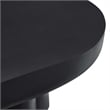 Pemberly Row Contemporary Oval Concrete Coffee Table in Black