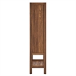 Pemberly Row Tall Wood Grain Standing Storage Cabinet in Walnut
