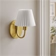 Pemberly Row Contemporary 1-Light U-Shaped Metal Arm Wall Sconce in Brass