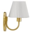 Pemberly Row Contemporary 1-Light U-Shaped Metal Arm Wall Sconce in Brass