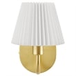 Pemberly Row Contemporary 1-Light U-Shaped Metal Arm Wall Sconce in Brass