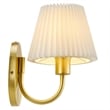 Pemberly Row Contemporary 1-Light U-Shaped Metal Arm Wall Sconce in Brass