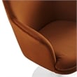 Pemberly Row Contemporary Swivel Dining Armchair in White Rust