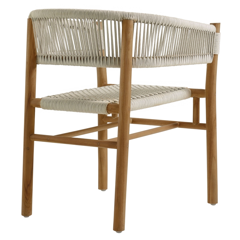 Pemberly Row Curved-Back Dining Armchairs Set of 2 in Natural Natural
