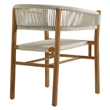 Pemberly Row Curved-Back Dining Armchairs Set of 2 in Natural Natural