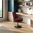 Pemberly Row Contemporary Swivel Dining Chair in Black Mulberry