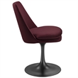 Pemberly Row Contemporary Swivel Dining Chair in Black Mulberry