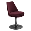 Pemberly Row Contemporary Swivel Dining Chair in Black Mulberry