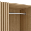 Pemberly Row Contemporary Wood Grain Laminated Wardrobe Closet in Oak