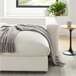 Pemberly Row Upholstered Sleeper Sofa with 4 Throw Pillows in Pure White