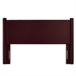 Pemberly Row Contemporary Performance Velvet King Headboard in Mulberry