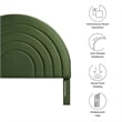 Pemberly Row Performance Velvet Upholstered Queen Headboard in Moss Green