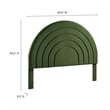 Pemberly Row Performance Velvet Upholstered Queen Headboard in Moss Green