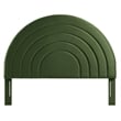 Pemberly Row Performance Velvet Upholstered Queen Headboard in Moss Green