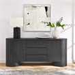 Pemberly Row Contemporary Sideboard Storage Cabinet in Black