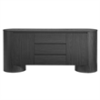 Pemberly Row Contemporary Sideboard Storage Cabinet in Black