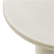 Pemberly Row Contemporary Concrete Round Top Dining Table in White